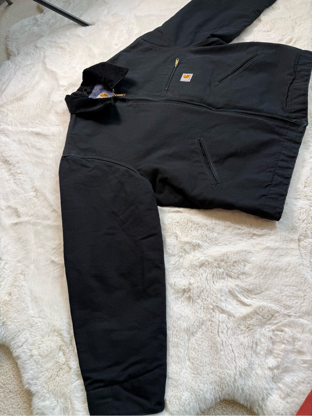 Vintage Carhartt J001 BLK Detroit Jacket Blanket Lined USA – Size XL Regular EUC - Picture 11 of 11